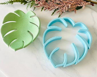 Monstera Leaf Cutter: Polymer Clay, Cookie, Ring Dish Cutter