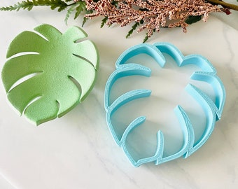 Monstera Shape Trinket Dish, Monstera Cutter, Leaf shape, Coaster Cutter, Ring Dish Cutter, Cookie Cutter, 3D Polymer Clay Cutter