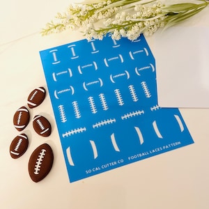 Football Laces Clay Silk Screen Stencil: Sports Pattern
