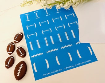 Clay Silk Screen Stencil, Football Laces, Football Seams Pattern, Clay Stencil and Squeegee, Sports Pattern, Polymer Clay, Art Supplies