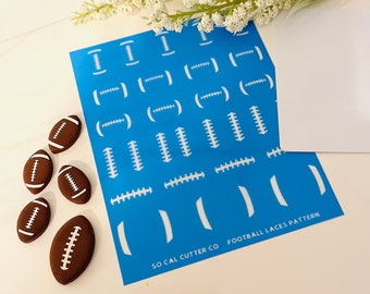 Ton Siebdruck Schablone, Fußball Schnürsenkel, Fußball Nähte Muster, Tonschablone und Rakel, Sport Muster, Polymer Clay, Künstler Bedarf
