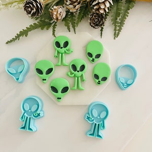 Alien Polymer Clay Cutter Set, Extraterrestrial Earring Cutters