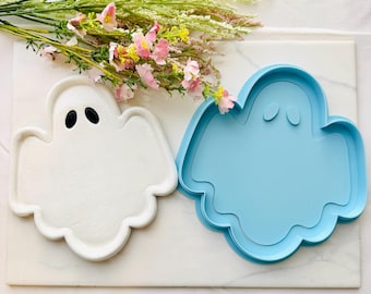 Ghost Plate Cutter & Mold Set | Halloween Clay Cutter | Ghost Dish Mold | Air Dry Clay, Ceramic, or Polymer Clay Cutter | Pottery Form