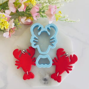 Lobster Clay Cutter, Two piece Clay Cutter Set, Lobster Shape, Lobster Mold, Craft Cutter, 3D Polymer Clay Cutter Set