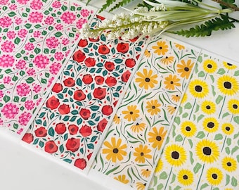 Flower Garden Clay Transfer Paper Set: Floral Art Supplies, Polymer Clay