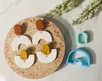 Geometric Polymer Clay Cutter Set: Rainbow, Arch, Oval Shapes