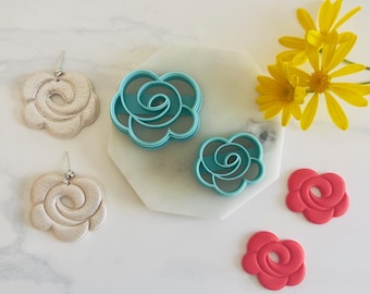 Rose Flower Clay Cutter Set: Polymer Clay, Fondant, Ceramics