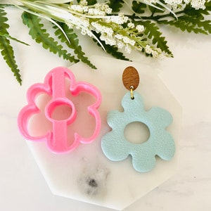 Abstract Flower Shape Cutter, Matisse Collections, Flower Cutter, Donut Cutter, Clay Mold, 3D Polymer Clay Cutter