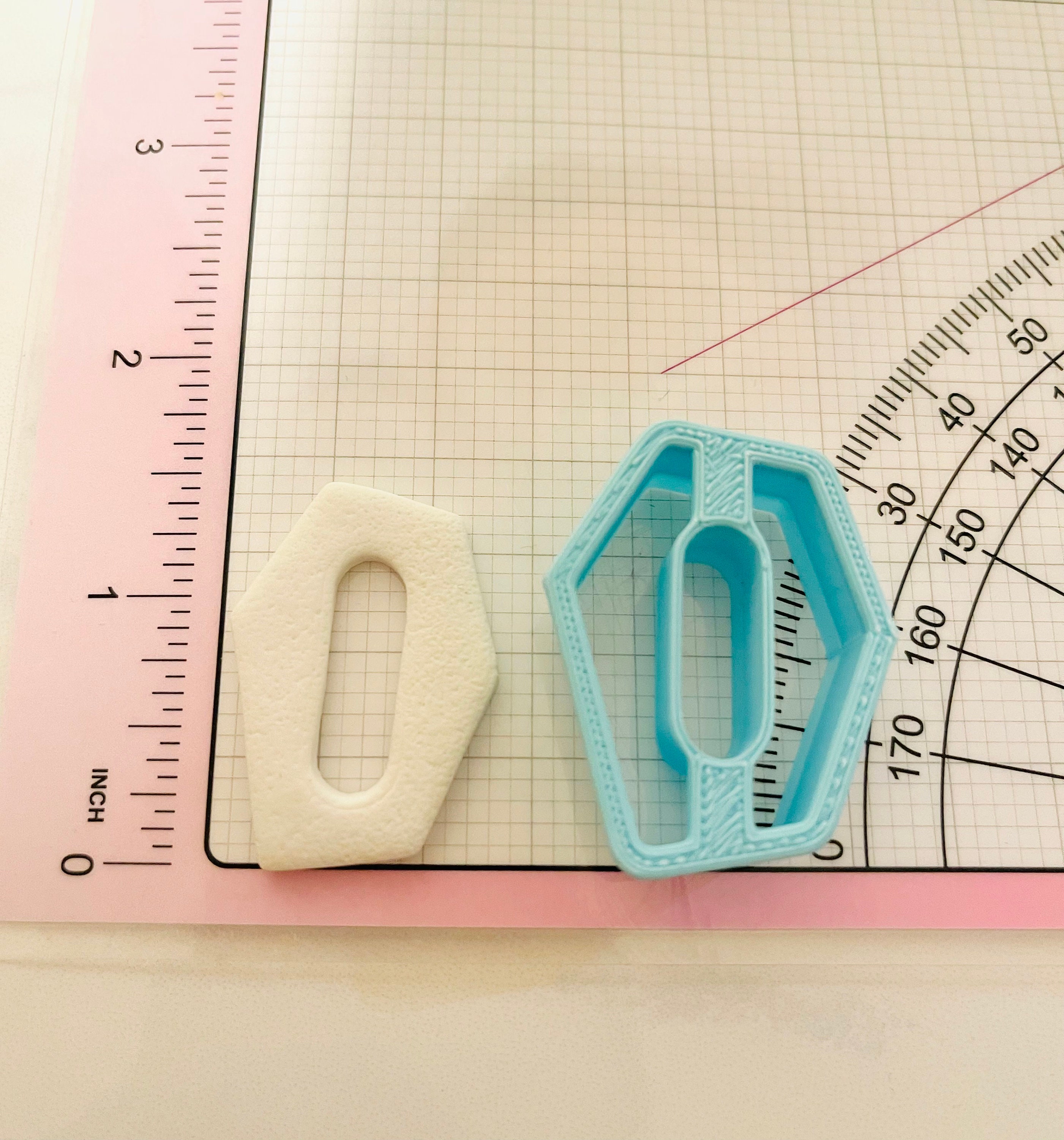 Elongated Hexagon Donut Cutter Clay Cutter Polygon Hexagon Etsy