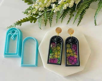 Cathedral Window Polymer Clay Cutter Set: Church Window Shape