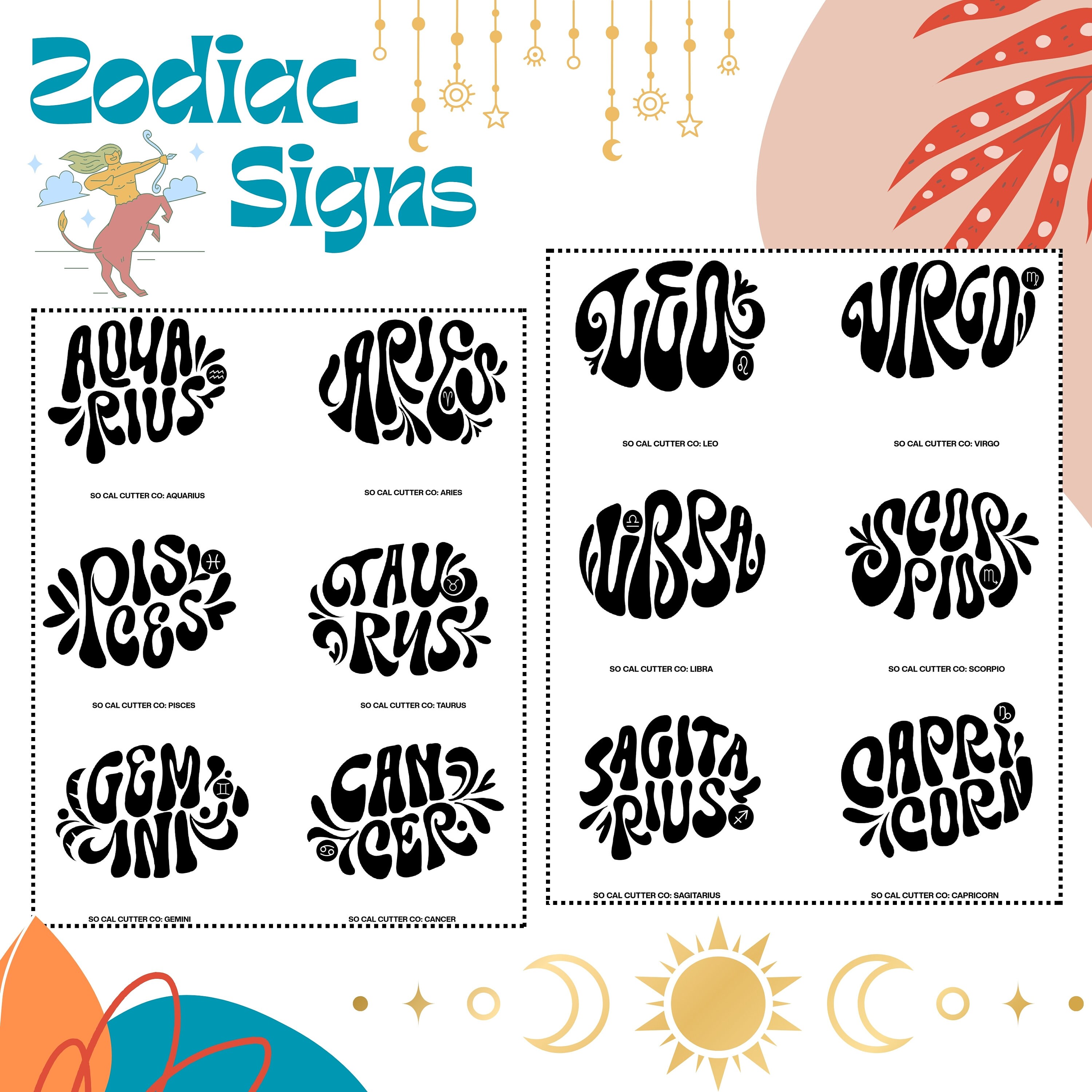 Emporte-pièce Signe Astro Taureau – Impression 3D Bleu – 6,8 X 5,2 Cm