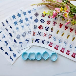 Set polymeerklei bedelstekkers (5 stuks) | DIY-sieraden, tashangers, magneten