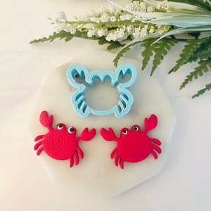 Crab Shape, Summer Clay Cutter, Polymer Clay Cutter, Beach Cutter, Clay Mold, Minimalist Clay Cutter, 3D Polymer Clay Cutter Set