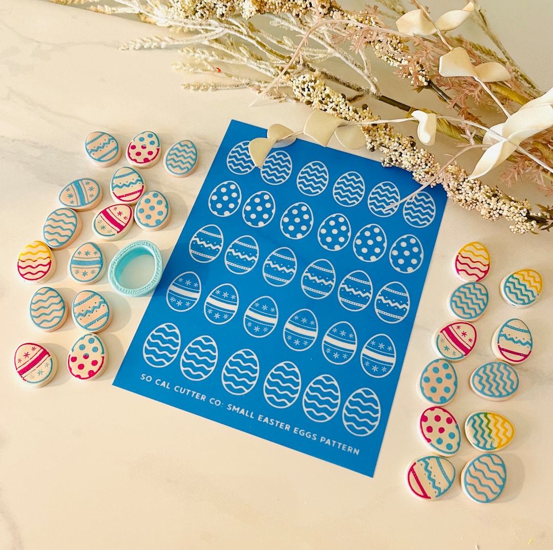 Clay Silk Screen Stencil, Easter Egg Checker Pattern, Clay Stencil and