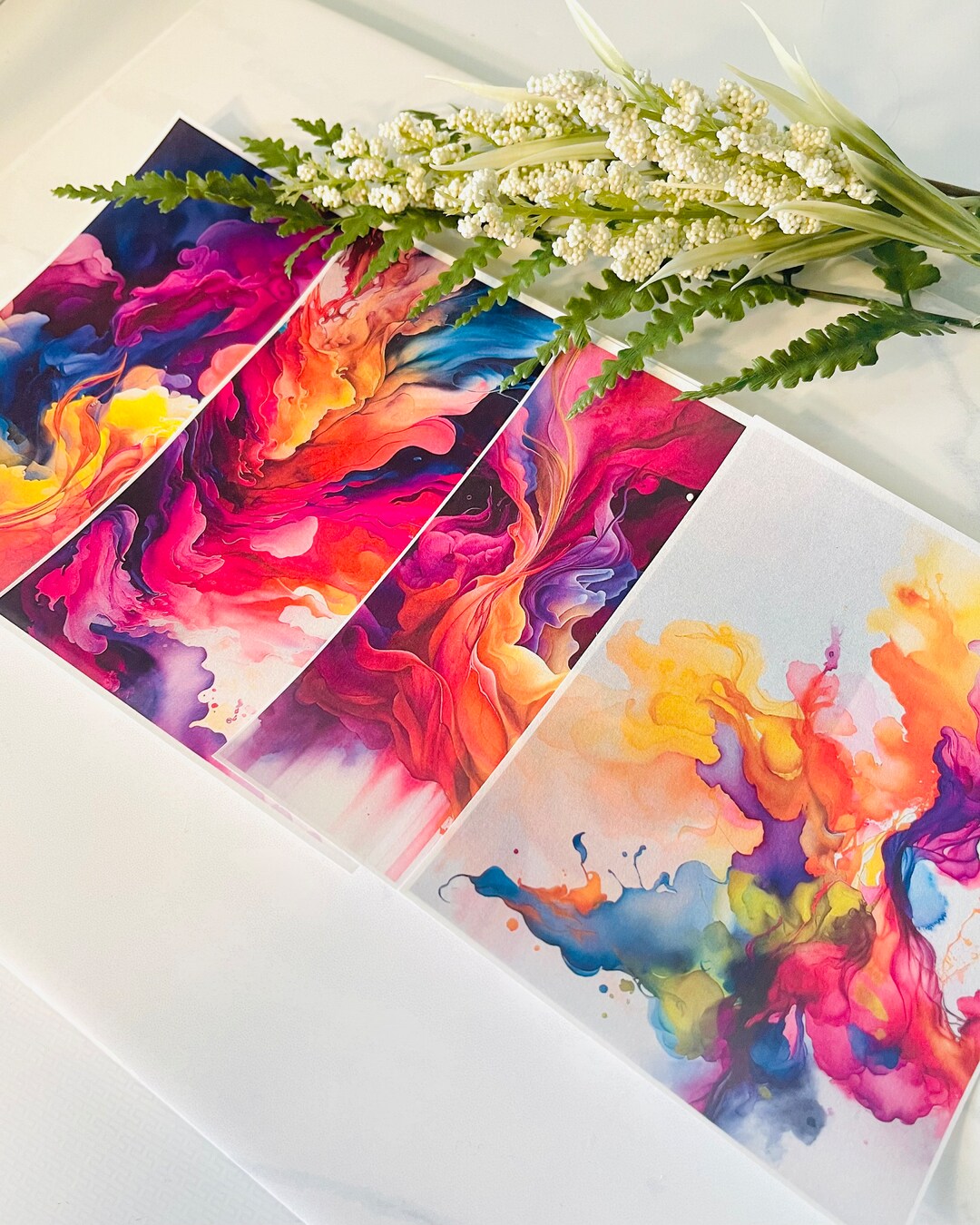 Clay Transfer Paper, Vibrant Watercolor Explosion Set, Watercolor