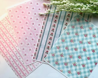 Cottagecore Rose Clay Transfer Set for Polymer Clay, Spring Pattern, Art Supplies