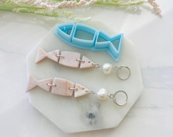 Segmented Fish Clay Cutters: Polymer Clay Earring Charms