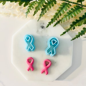 Awareness Ribbon Set, Stud Clay Cutters, Small & Large Cutters, Ribbon Shape, Clay Stud, Cookie Cutter, Polymer Clay Cutter Set