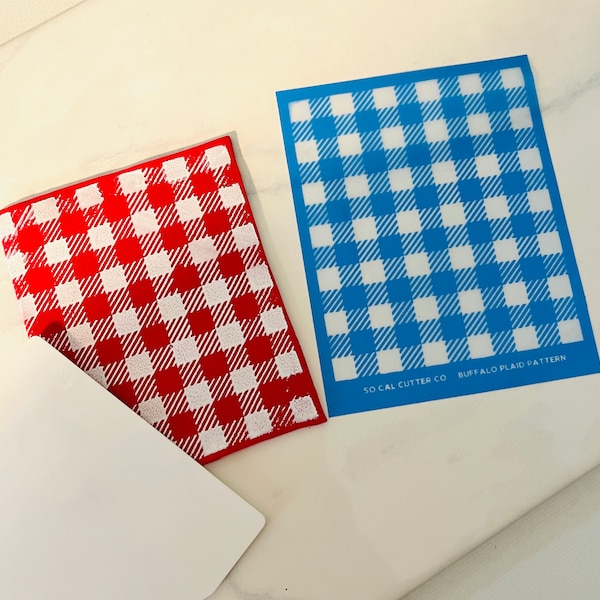 Buffalo Plaid Clay Silk Screen Stencil: Polymer Clay Texture, Art Supplies
