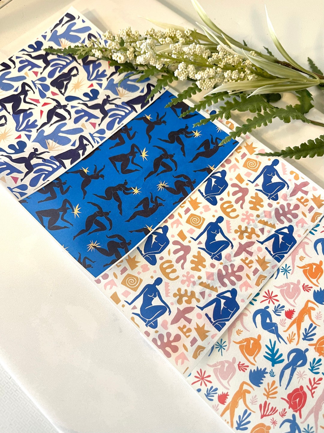 Matisse Style Clay Transfer Paper: Abstract Female Form Pattern ...