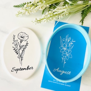 Serigrafie di fiori del mese di nascita: stencil in pasta polimerica