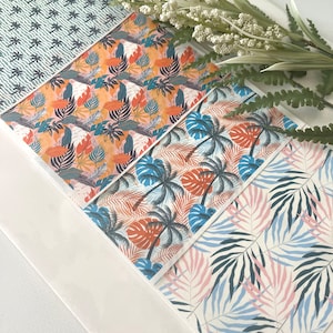 Clay Transfer Paper, Palm Trees and Leaves , Transfer Paper Set, Tropical Pattern, Palm Leaves, Polymer Clay, Art Supplies