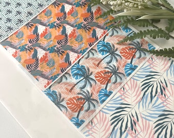 Clay Transfer Paper, Palm Trees and Leaves , Transfer Paper Set, Tropical Pattern, Palm Leaves, Polymer Clay, Art Supplies