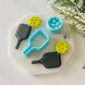 Set di orecchini sportivi con racchetta e tagliapasta Pickle Ball
