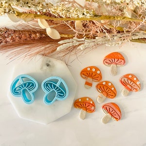 Pilz Ausstecher Set: Fliegenpilz Stempel, Polymer Clay Form