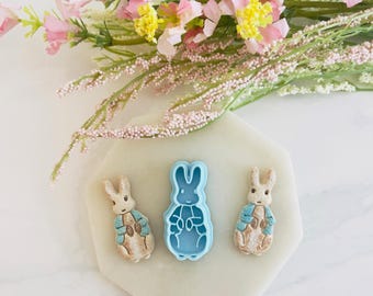 Rabbit Clay Cutter: Easter Bunny Cookie Cutter, Spring Craft (1.57 inches)