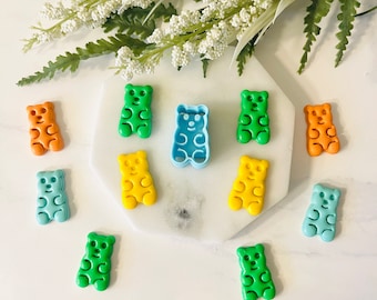 Gummy Bear Clay Cutter: Polymer Clay Earring Mold (1 inch)