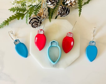 Christmas Light Bulb Polymer Clay Cutter: Vintage Inspired Shape