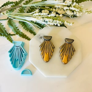 Art Deco Polymer Clay Ausstechformen Set: Statement Ohrring Formen