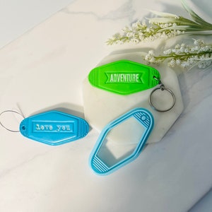 Retro Motel Keychain Cutter: Polymer Clay Barrette Mold