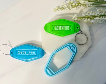 Retro Motel Keychain Cutter: Polymer Clay Barrette Mold