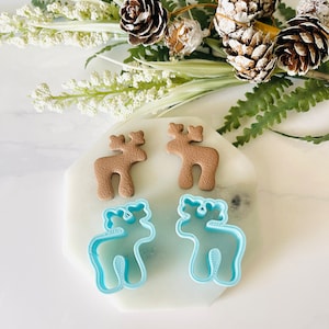 Elch Clay Cutter Set: Tierform Form, Ohrstecker Ausstecher