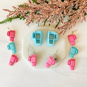 Insulated Cup Clay Cutter Set: Tumbler Silhouette, Polymer Clay Earrings