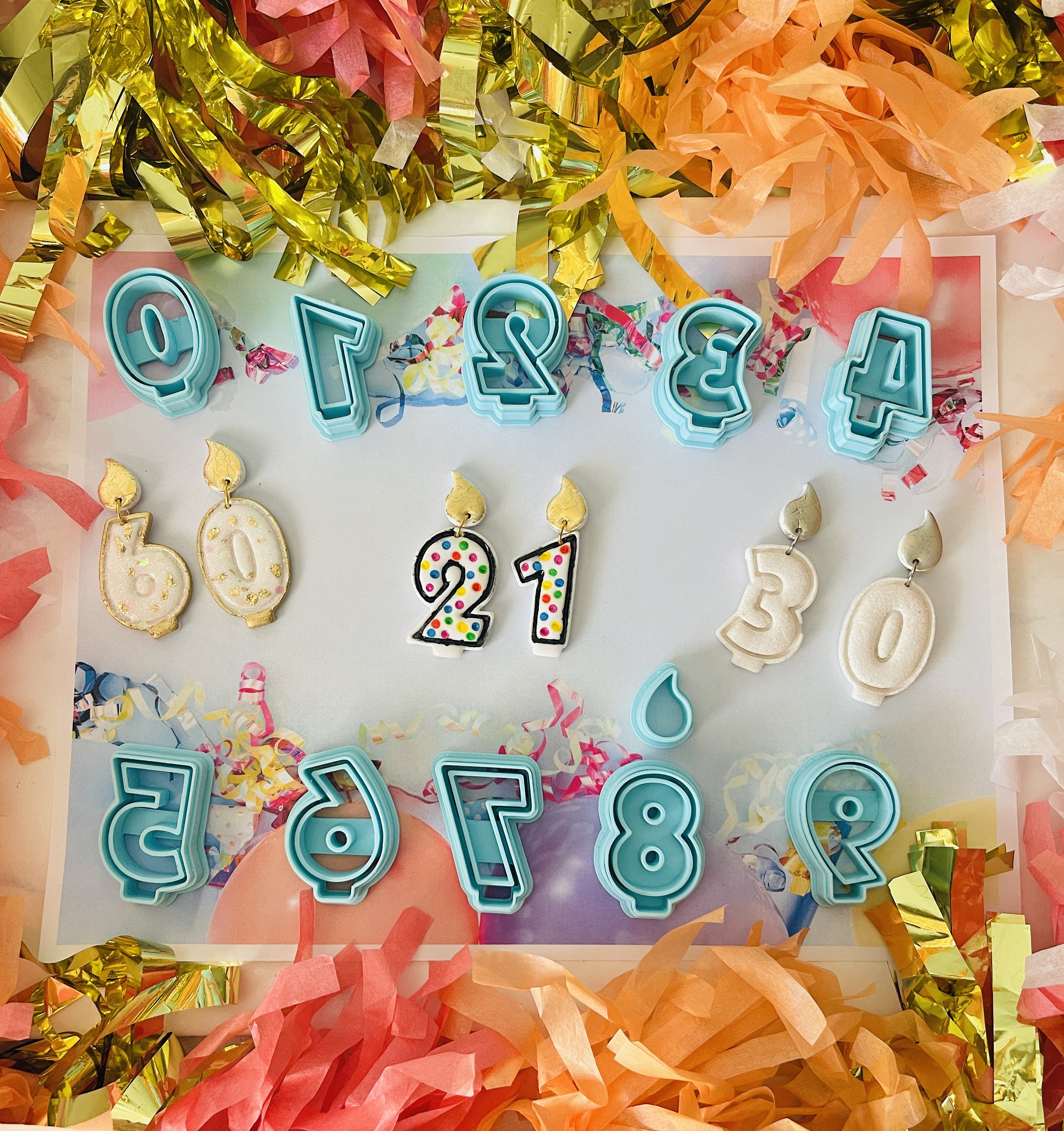 FasterS Numbers Candle & Candy Silicone Mold - Set Of 0-9, Food-Grade FDA Silicone, For Birthday Cake Decorating - View #3