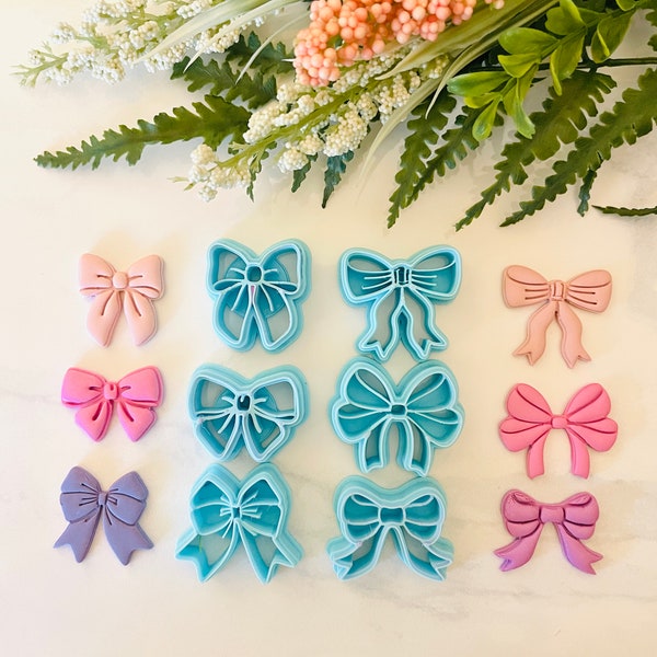 Bows Clay Cutter Set, Coquette Aesthetic, Ribbon Bows, Clay Mold Set, Spring Cutters, Cookie Cutter, Polymer Clay Cutter Set