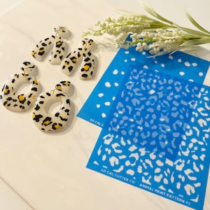 Layered Leopard Print Silk Screen Stencil Set: Polymer Clay Art