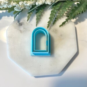 Arch with Outline, Polymer Clay Stamp, Flower Stamp, Small and Large Arch Window Shape, Minimalist Clay Cutter, 3D Polymer Clay Cutter Set Small Arch