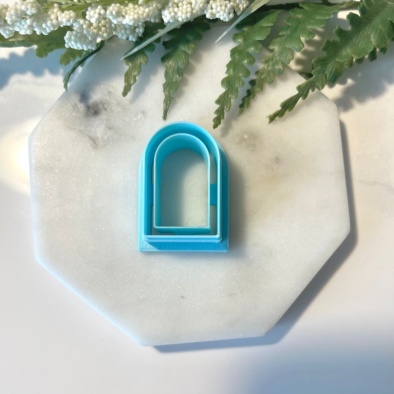 Arch with Outline, Polymer Clay Stamp, Flower Stamp, Small and Large Arch Window Shape, Minimalist Clay Cutter, 3D Polymer Clay Cutter Set Small Arch