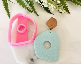 Abstract Stone Shape Clay Cutter: Matisse Boho Earring Mold