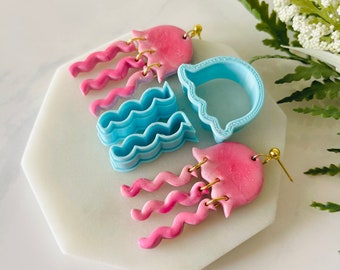 Jellyfish Clay Cutter Set: Polymer Clay Mold, Under the Sea Theme