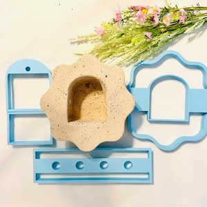 Wall Niche Clay Cutter Set | DIY Wall Sconce Cutter | Air Dry Clay Candle Holder Template | Altar Decor | Ceramic Clay Cutter Set