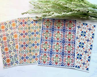 Spanish Tile Clay Transfer Sheets | Polymer Clay Decoupage