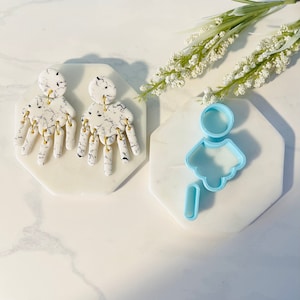 Gebogener Anhänger Ton Cutter, Ohrringe, Tonform Set, Fächerform, Pillenform, Kreis Ohrstecker, Keks cutter, 3D Polymer Clay Cutter Set