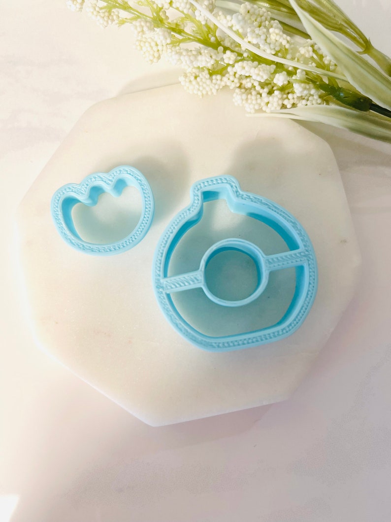 Round Vase Cutter, Boho Flower Shape, Clay Cutter Set, Doughnut, Circle, Organic Shape, Vase Shape, Boho, Plant, 3D Polymer Clay Cutter Set Vase & Flower Set