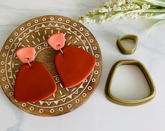 Trapezoid Polymer Clay Cutter Set: Geometric Earring Pendant Mold