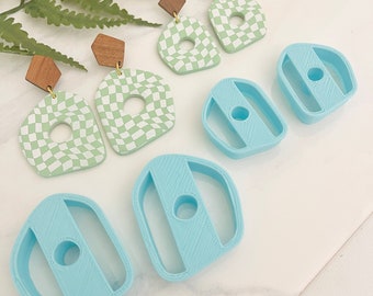 Abstract Stone Shape Clay Cutter: Matisse Boho Earring Mold